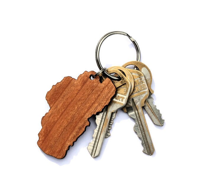 Wooden Lake Tahoe Keychain Lake Tahoe Art Lake Tahoe Gift Lake