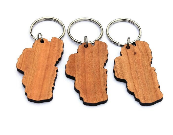 Wooden Lake Tahoe Keychain Lake Tahoe Art Lake Tahoe Gift Lake