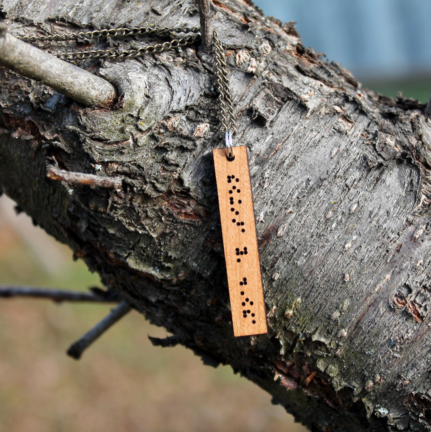 Custom Braille Necklace Braille Jewelry Braille Pendant