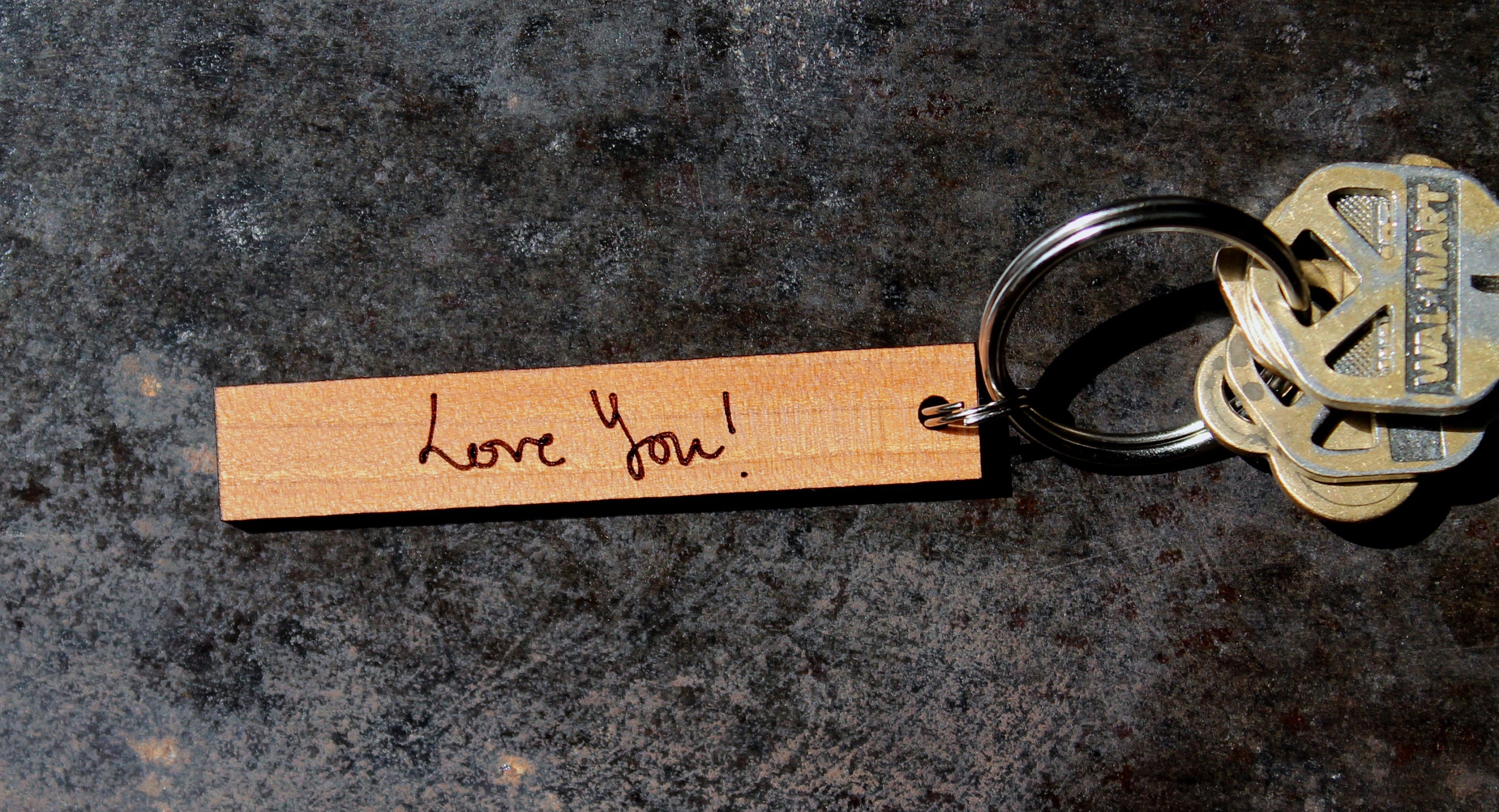 Custom Handwriting Keychain Memorial Gift Child's Handwriting