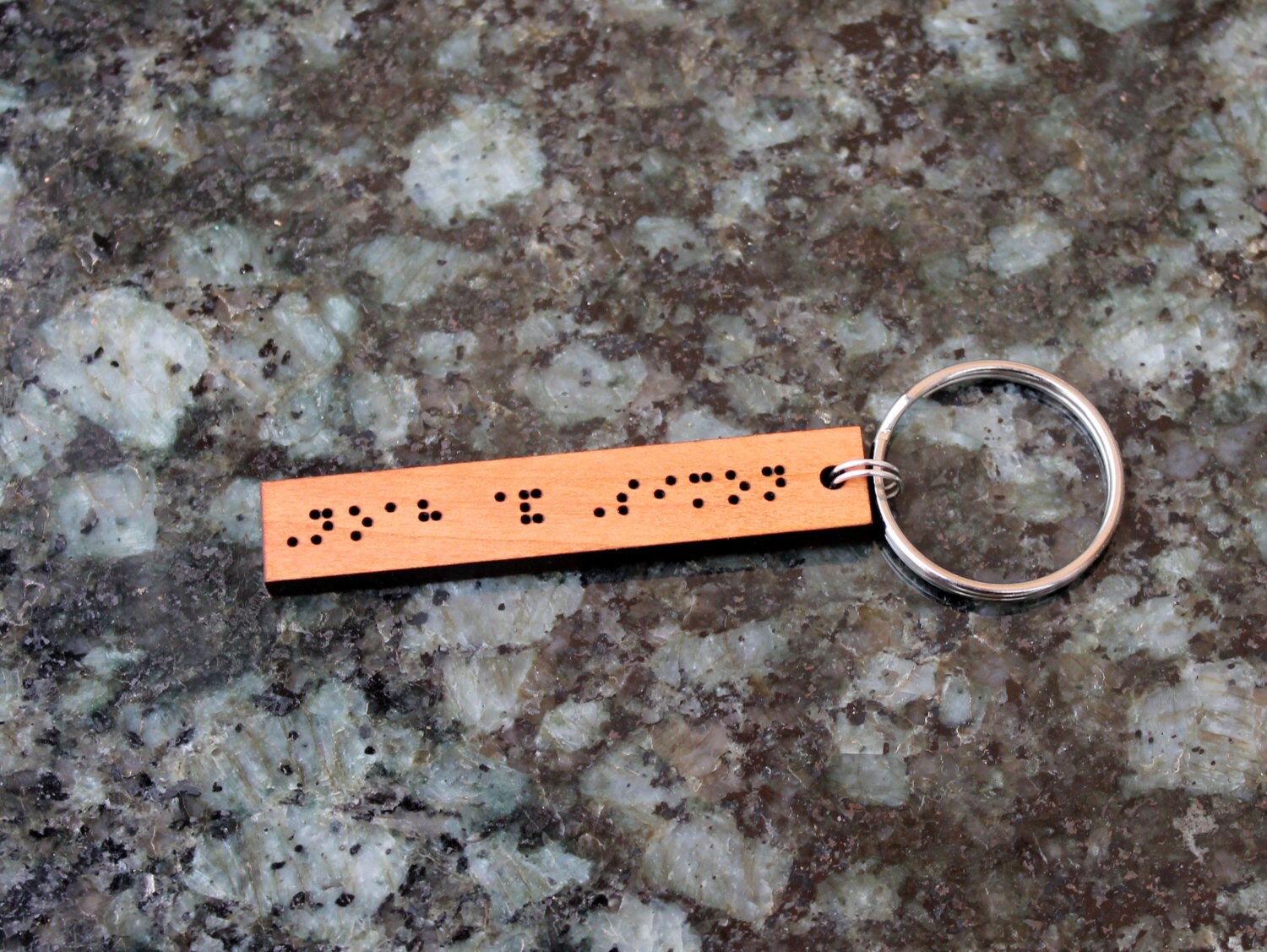 Custom Braille Keychain Secret Message Gift Personalized Braille