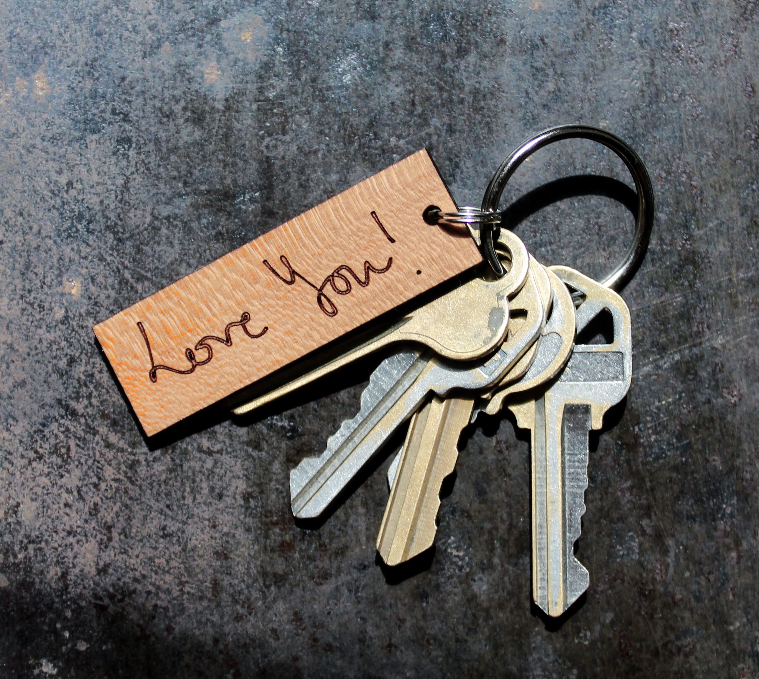 Personalized handwriting keychain made in the USA