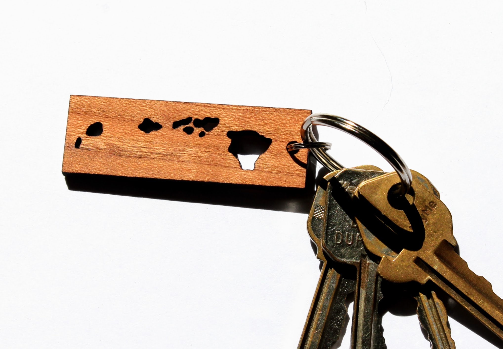 Hawaii Map Wooden Keychain Made In The USA Hawaii Souvenir Etsy