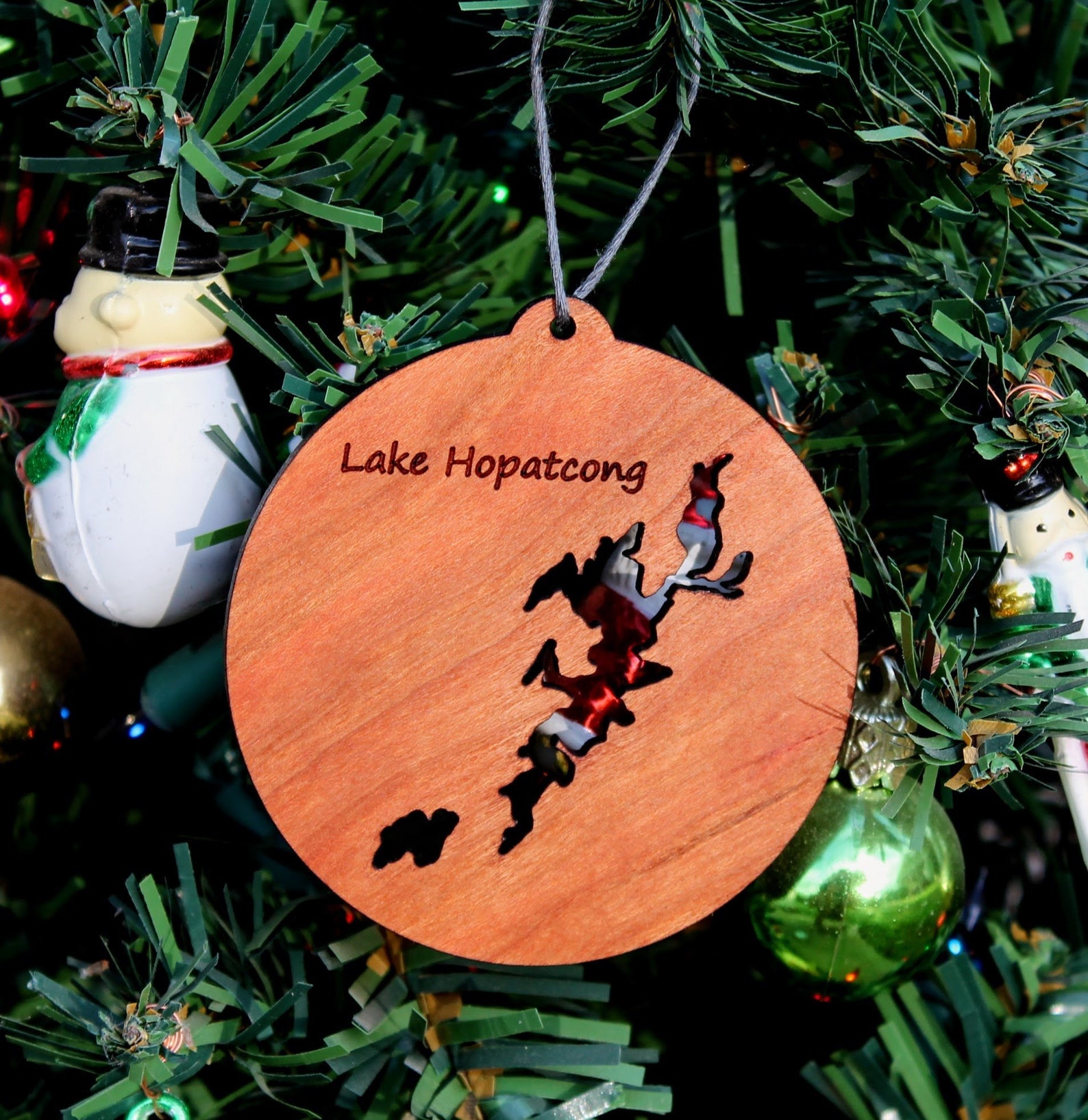 Custom Lake Map Ornament Lake House Decor Lake House Gift Etsy