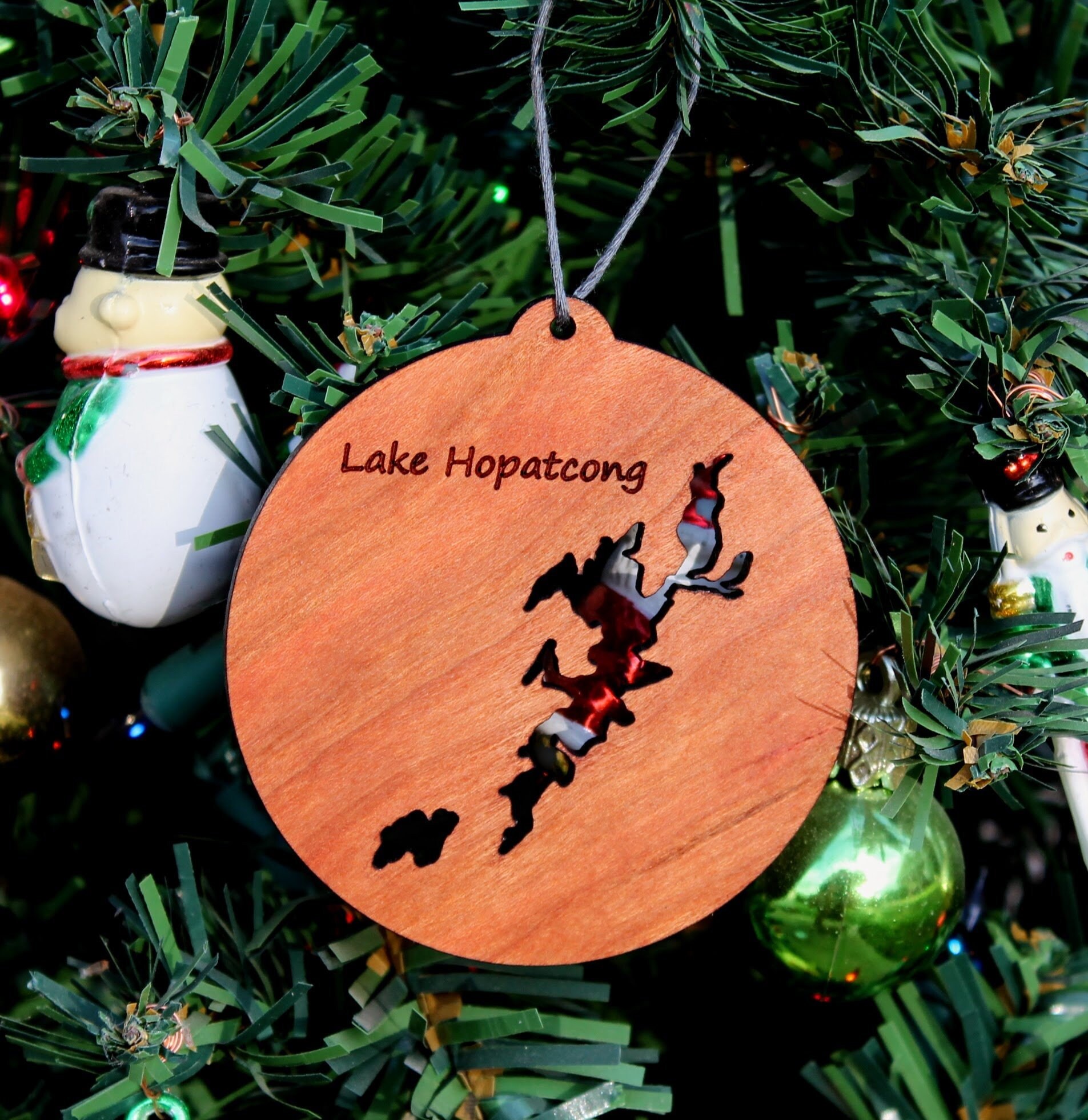 Custom Lake Map Ornament Lake House Decor Lake House Gift Custom