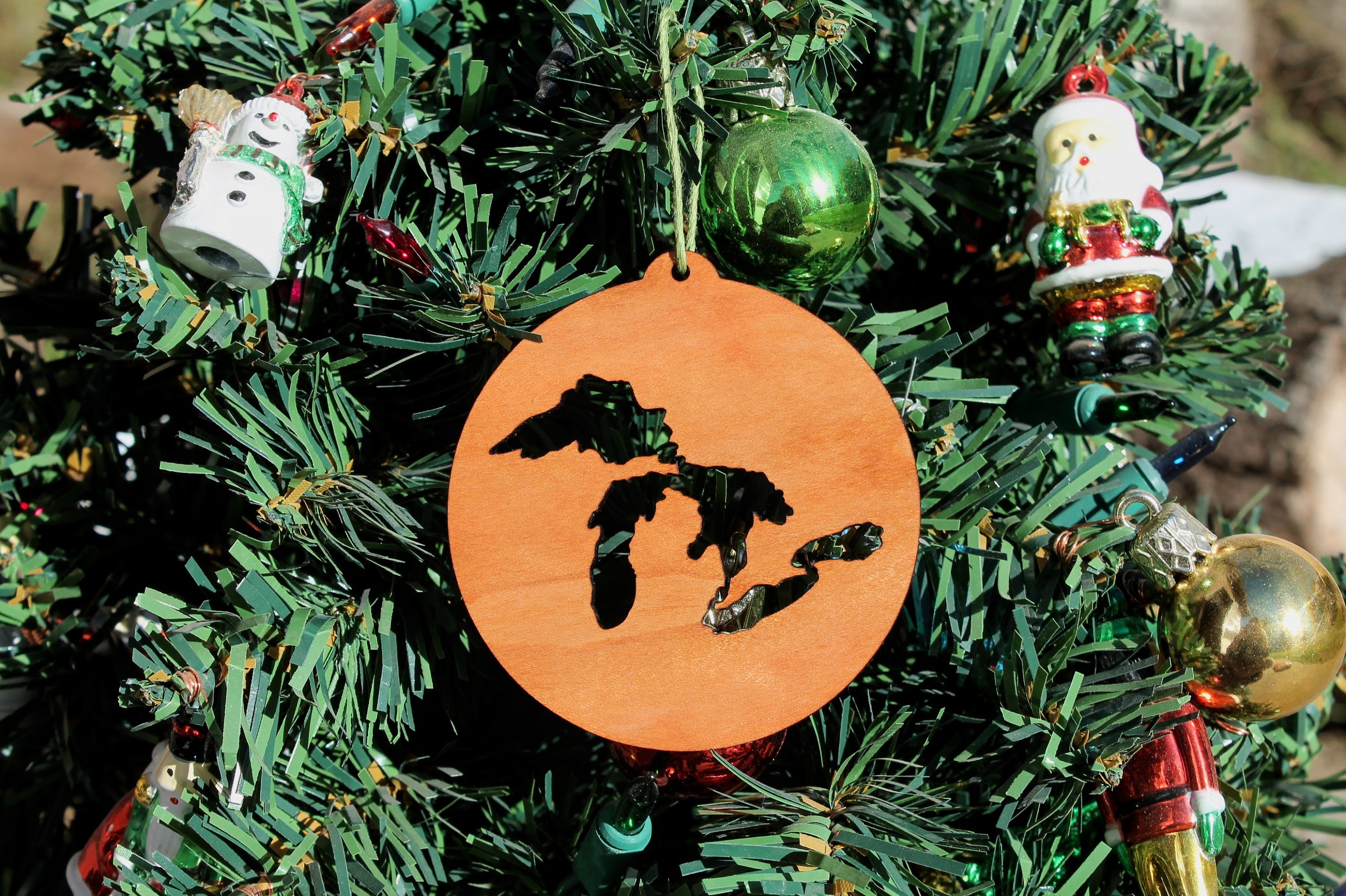 Great Lakes Ornament Lake House Decor Michigan Ornament New Home