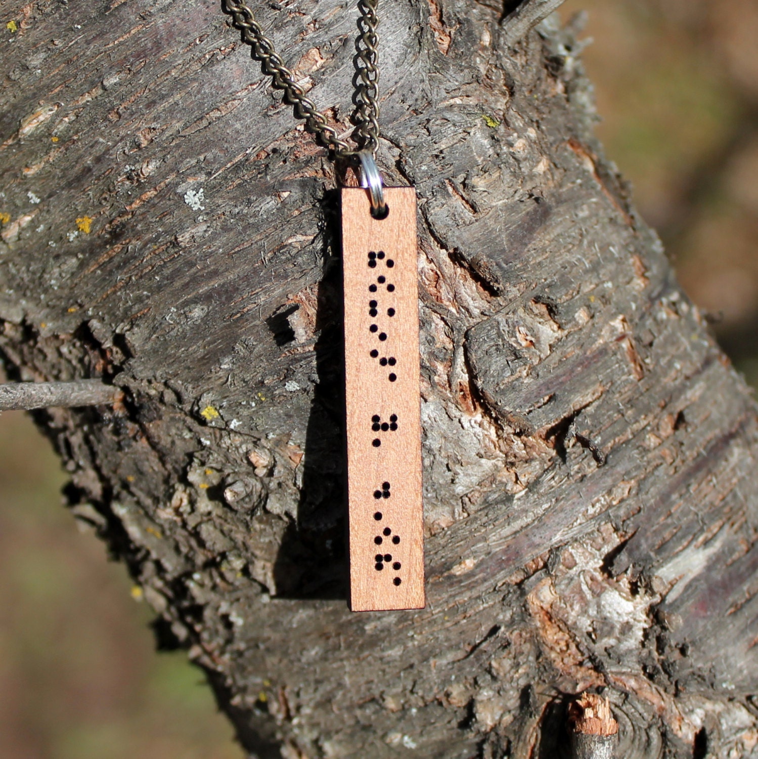 Custom Braille Necklace Braille Jewelry Braille Pendant