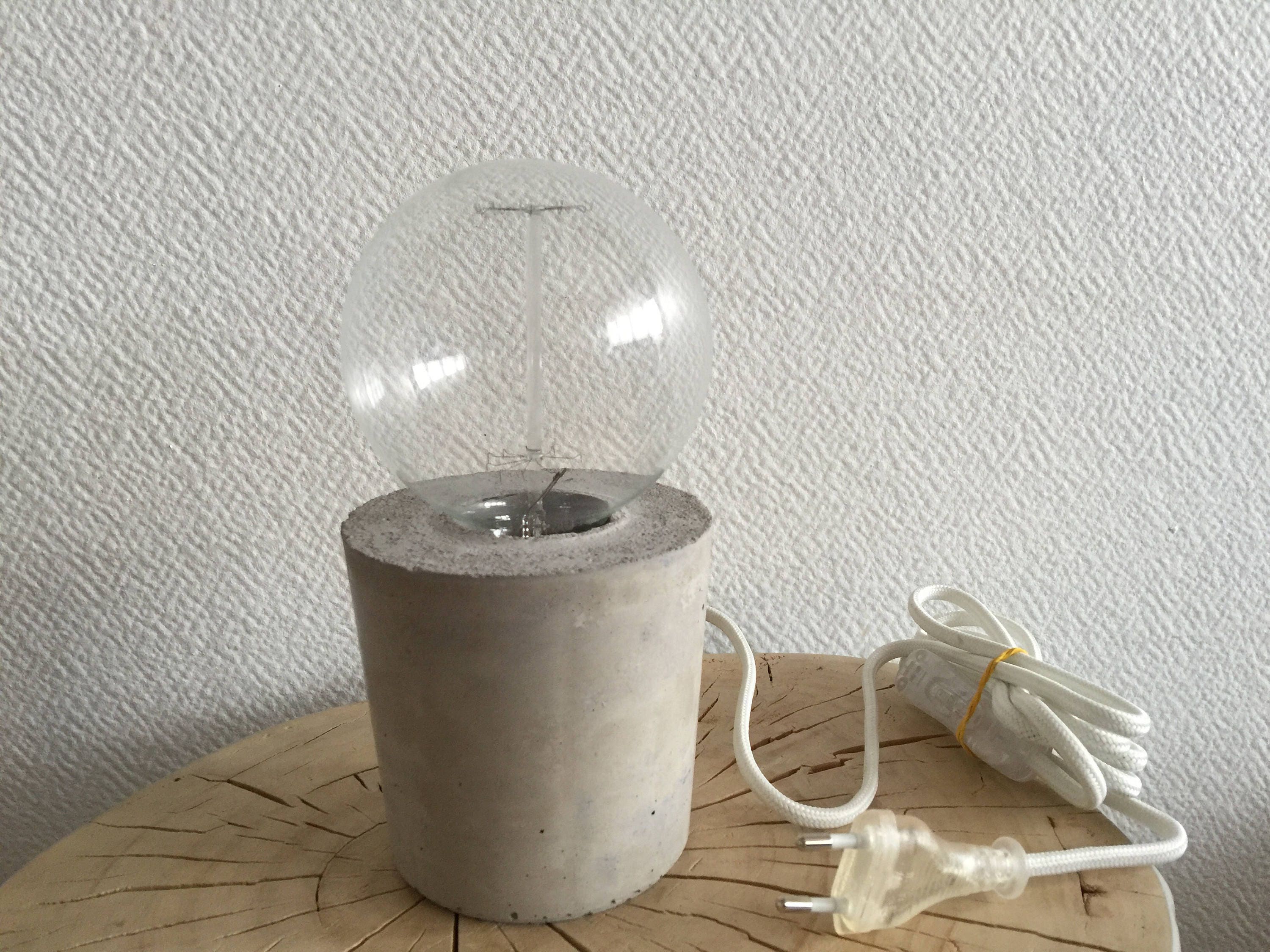 Lampe en Béton Modele Vase Gris