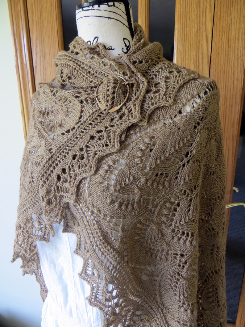 Twisted Wire Brass Shawl PinCeltic BroochPenannular Pin