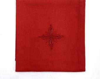 Communion cloth. Embroidery on cotton cloth