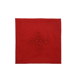 Communion cloth. Embroidery on linen cloth