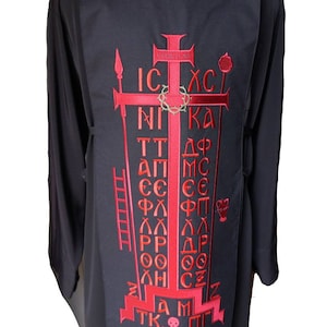 Greek Monastic Great-Schema. Red on black. Embroidered.