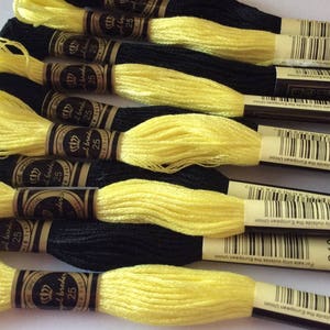10 Two-coloured black and yellow cotton yarns