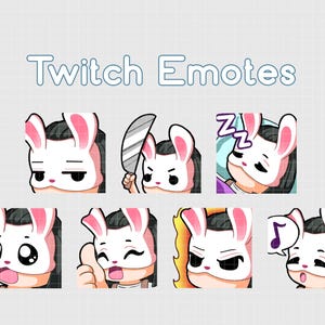 Jägerin Twitch Emote Paket II - Dead By Daylight | DBD Twitch Emote Bündel | Hase | Gamer | Luftschlangen | Niedlich | Grauen