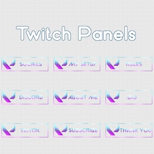 Valorant Twitch Panel Pack | Cute | Neon | Gamer | Streamer