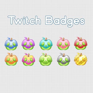 Poisoned Apples Twitch Badge Pack | Halloween | Witchy | Spooky | Gamer | Streamer | Sub | Bits |  Pastels