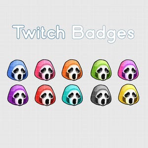 Ghost Dead By Daylight - Twitch Badge Pack | Cute Twitch Badges | DBD Badges | Gaming | Streaming