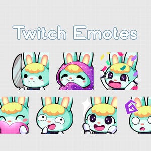 AC Villager - Sasha Twitch Emote Pack | Cute Emotes | Bunny Bundle | Gaming | Cosy | Cute | Hype