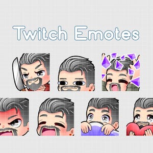 Pacchetto Emote Vittorio Toscano / Dead By Daylight / Emote Twitch carine / Streaming / Gaming / Discord / Emote spettrali