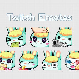 AC - Sasha Twitch Emote Pack II | AC Villager | Gaming | Cosy | Streamer | Cute | Kawaii | Bunny | Twitch Emote Bundle