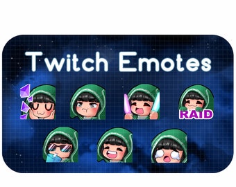 Feng Min Green Bunny Emote Pack - Dead By Daylight | Cute twitch Emotes