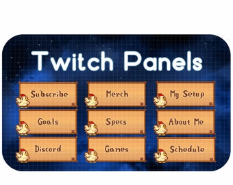 Cosy Stardew Valley - 32 Twitch Panel Pack | Cute twitch Panels