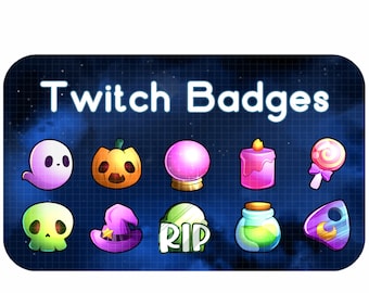 Halloween - Twitch Badge Pack  | Spooky Twitch Badges | Magic Twitch Badges | Cute Twitch Badges