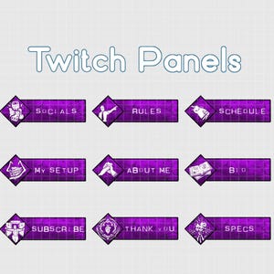Purple Perks Dead By Daylight Twitch Panel Pack | Streamer | DBD | Gaming