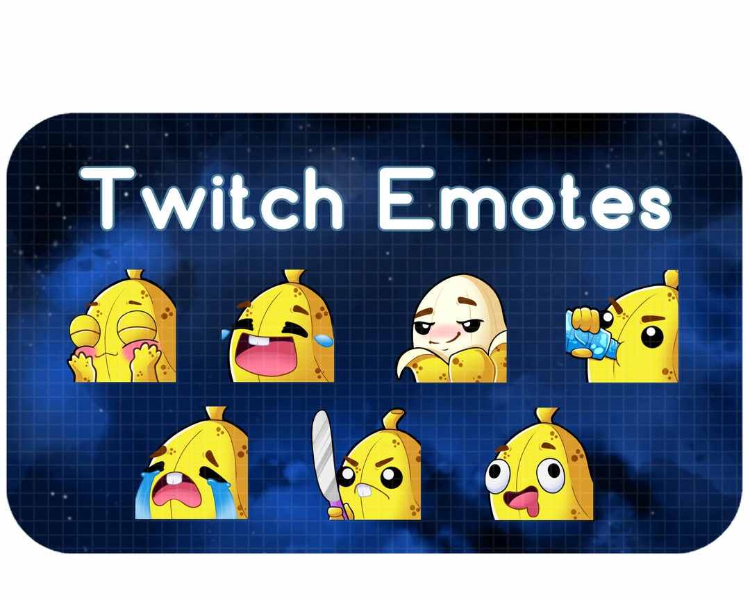 Banana Emote Pack Cute Twitch Emotes Etsy