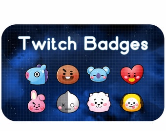 Cute K-Pop Twitch Badge Pack | Cute Twitch Badges