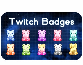 Gummy Bears - Twitch Badge Pack | Cute Twitch Badges