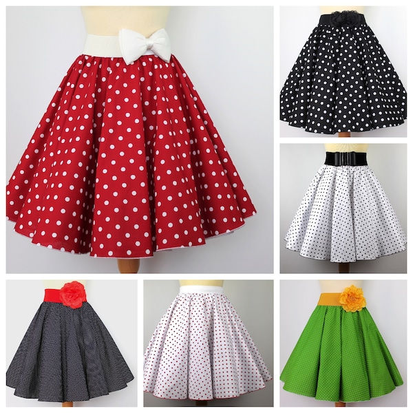 Gonna gonna a ruota gonna da ballo anni '50 look rockabilly gonna sottoveste vintage