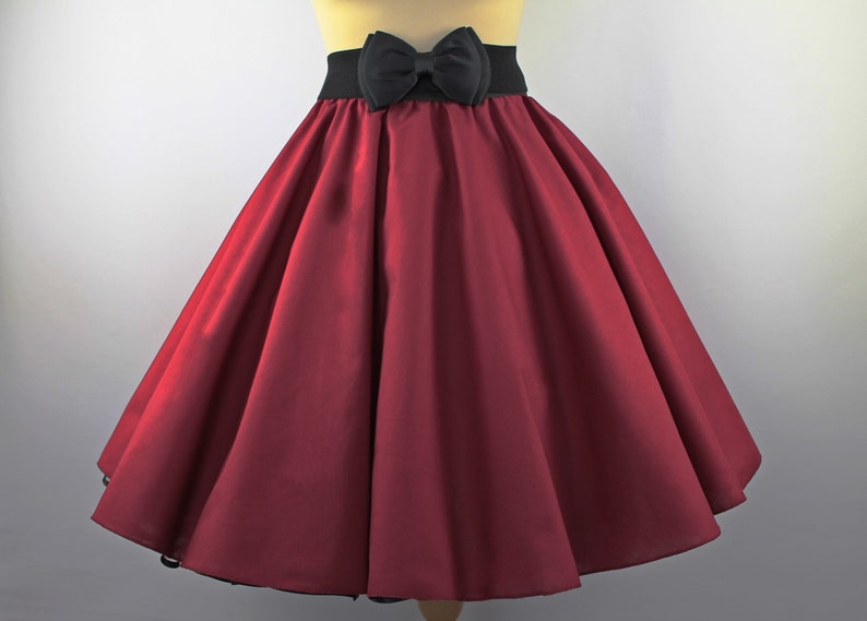 Skirt circle skirt weinrot