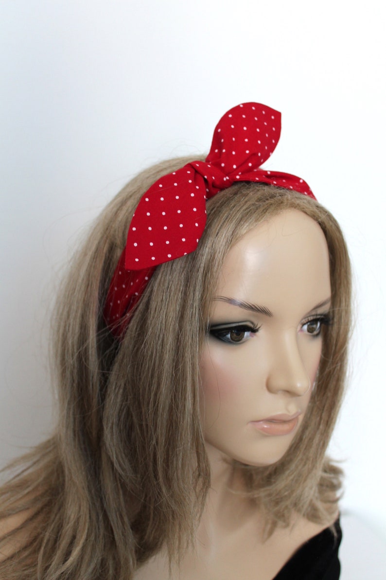 Haarband Rockabilly 50-er Haarband Punkten Pin Up Kopfschmuck Vintage Bild 3