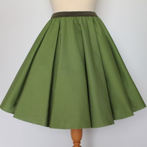 Skirt circle skirt olivgrün