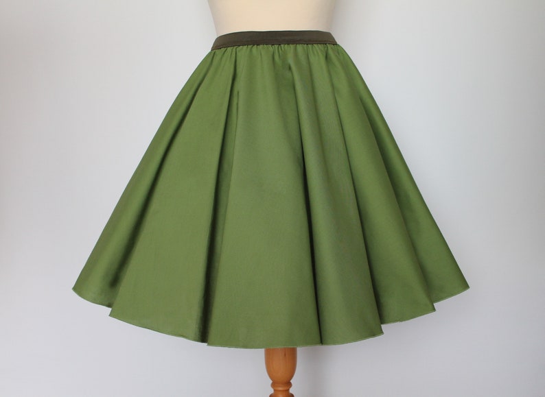 Skirt circle skirt olivgrün