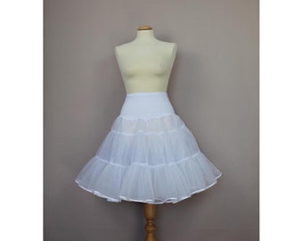 Petticoat Unterrock Petticoatkleid Crinoline Vintage 50er Jahre Stil weiß oder schwarz