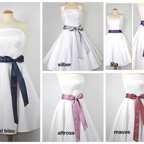 Bridal Belt Made of Satin Fabric Simple Wedding Belt Wedding Dress Handmade