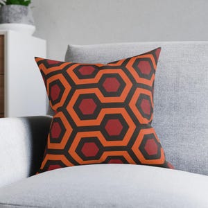 The Shining Carpet Pillow, Horror Movie Gifts, Overlook Hotel Carpet Decor, Spun Polyester Pillow, Square Cushion