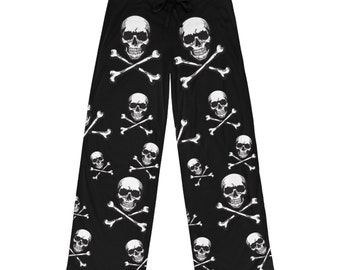 Pantalón de pijama para hombre calavera y huesos cruzados