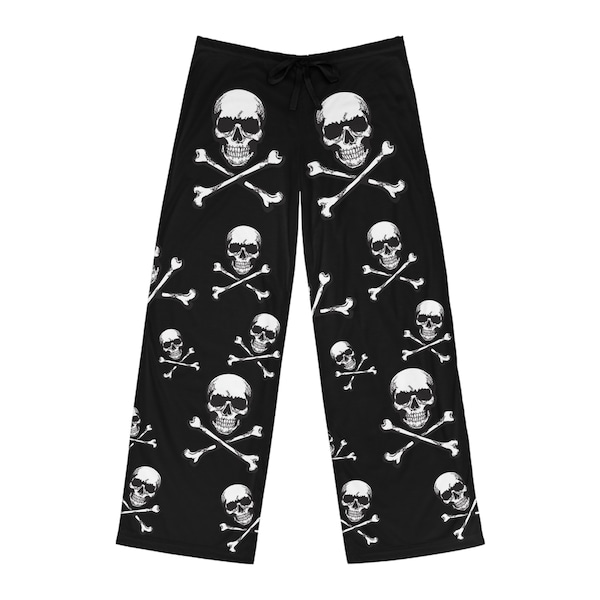 Pantalon de pyjama homme tête de mort avec os croisés