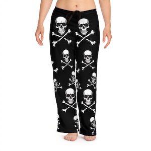 Women's Pajama Pants skull and cross bone