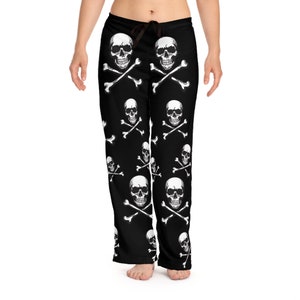 Women's Pajama Pants skull and cross bone