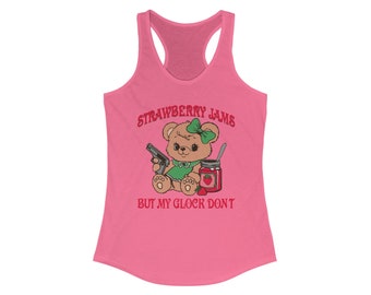 Strawberry Jams But My Glock Don't Shirt , Comfort Colors Funny Bear Shirt, Funny Meme Shirt, Weirdcore Shirt, Funny T Shirt, Funny Bear Tee