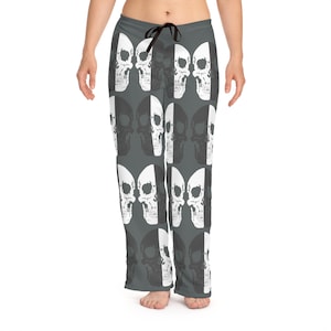 Women&#39;s Pajama Pants  Skulls, comfy lounge pants, Sleepwear,