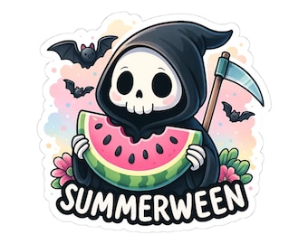 Summerween Kiss-Cut Stickers: Halloween Laptop Decals