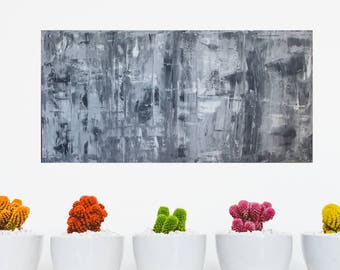 Large Acrylic painting original  abstract wall art canvas art modern art  48"x24"