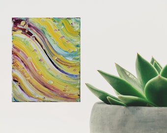 Acrylic painting, hand painted,  8"x10", original modern abstract, home decor ,art on canvas, colorful  wall art canvas