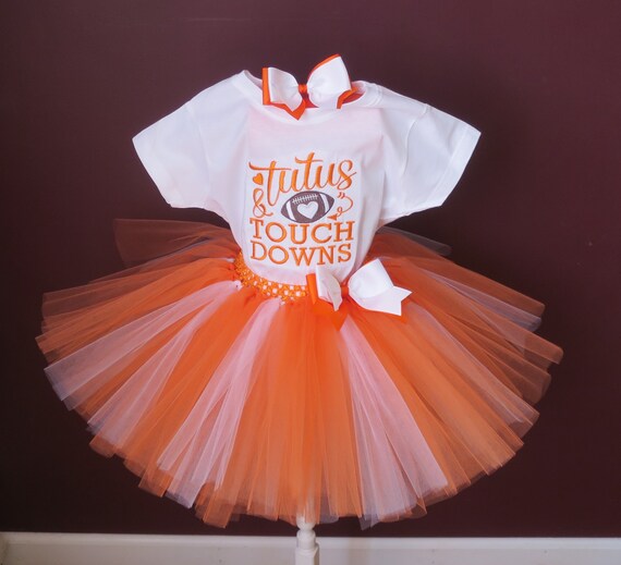 orange football dress Trotter Street Kids Girls Football Cheer Uniform Dress
