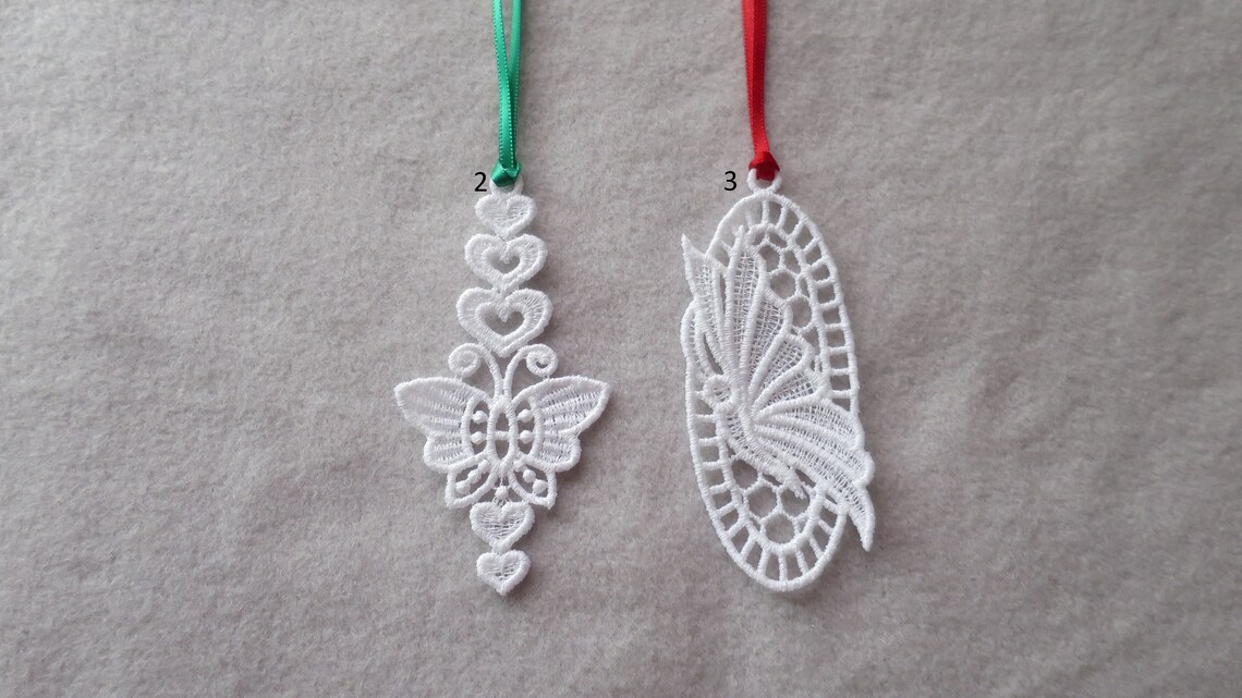 Embroidered Butterfly Lace Bookmarks Bookmark FSL bookmarks Etsy